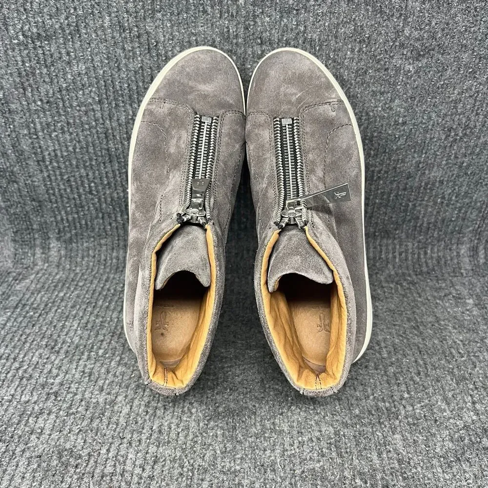 Frye Lena Zip Suede High Top Sneaker Bolt Grey Casual Women’s 9.5 M